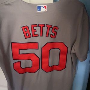 Betts #50 Boston Red Sox road jersey